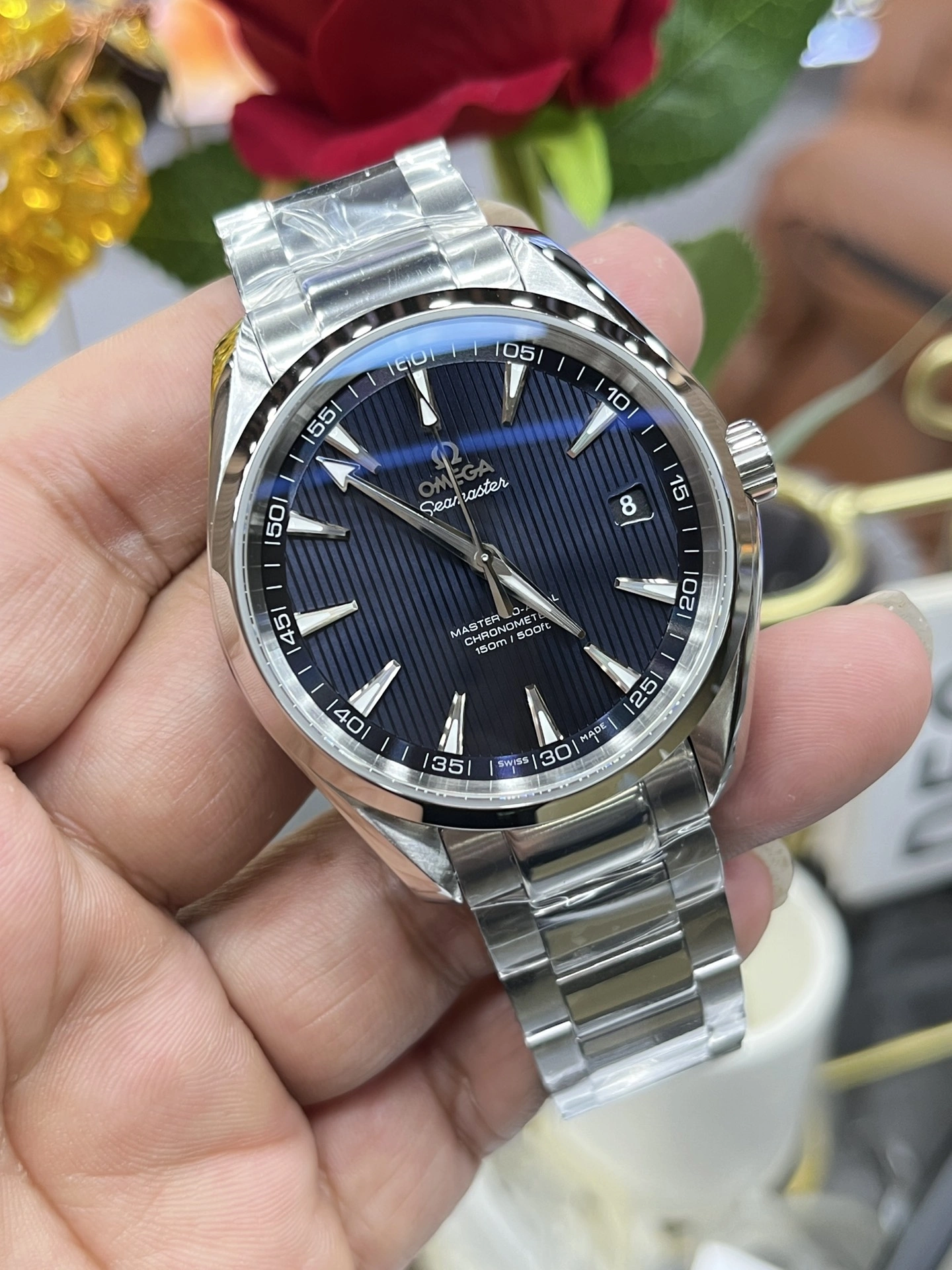 CBD Factory Omega Seamaster Aqua Terra 150M 41.5mm Blue Vertical Teak Dial (231.10.42.21.03.003) 1:1 Super Clone – DD8500 Movement Durable 257